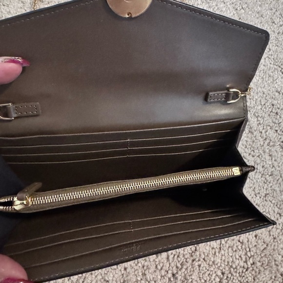 Fendi Black and Brown Clutch with Gold Accents - Picture 3 of 5